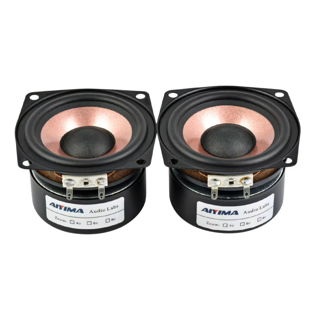 AIYIMA 2x Haut-parleurs HiFi 2,5 pouces 4 Ohm 15W Full Range Ensemble d'enceintes audio – Image 4