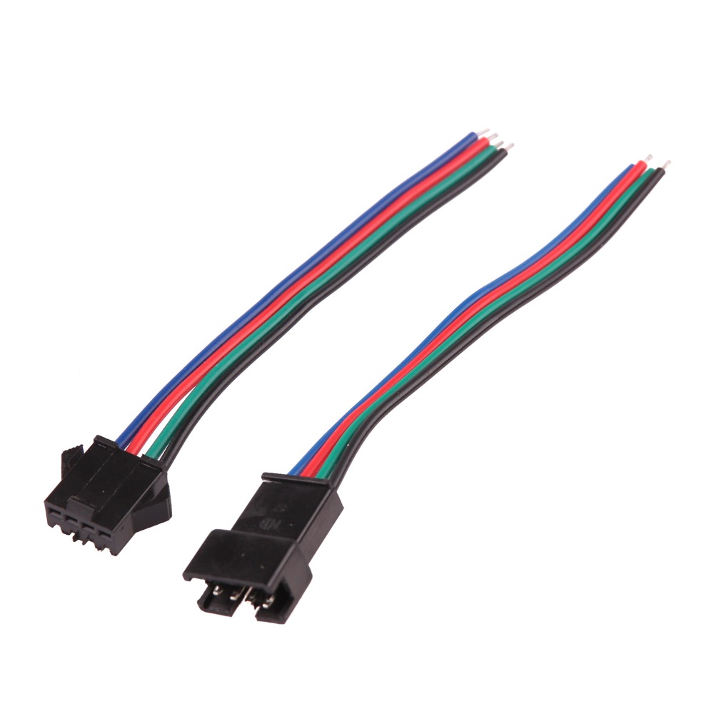1 paire de câbles JST 4 broches pour bandes LED RGB