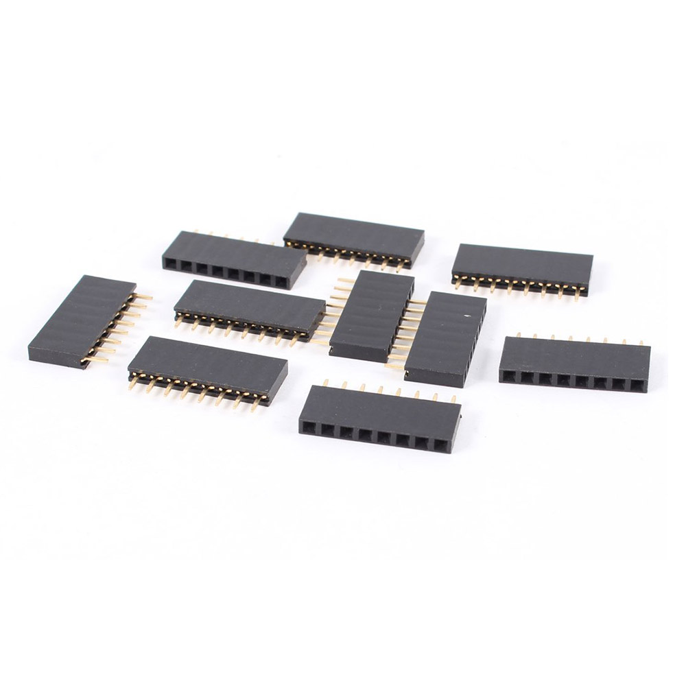 10x barrette femelle 8 broches 2,54 mm
