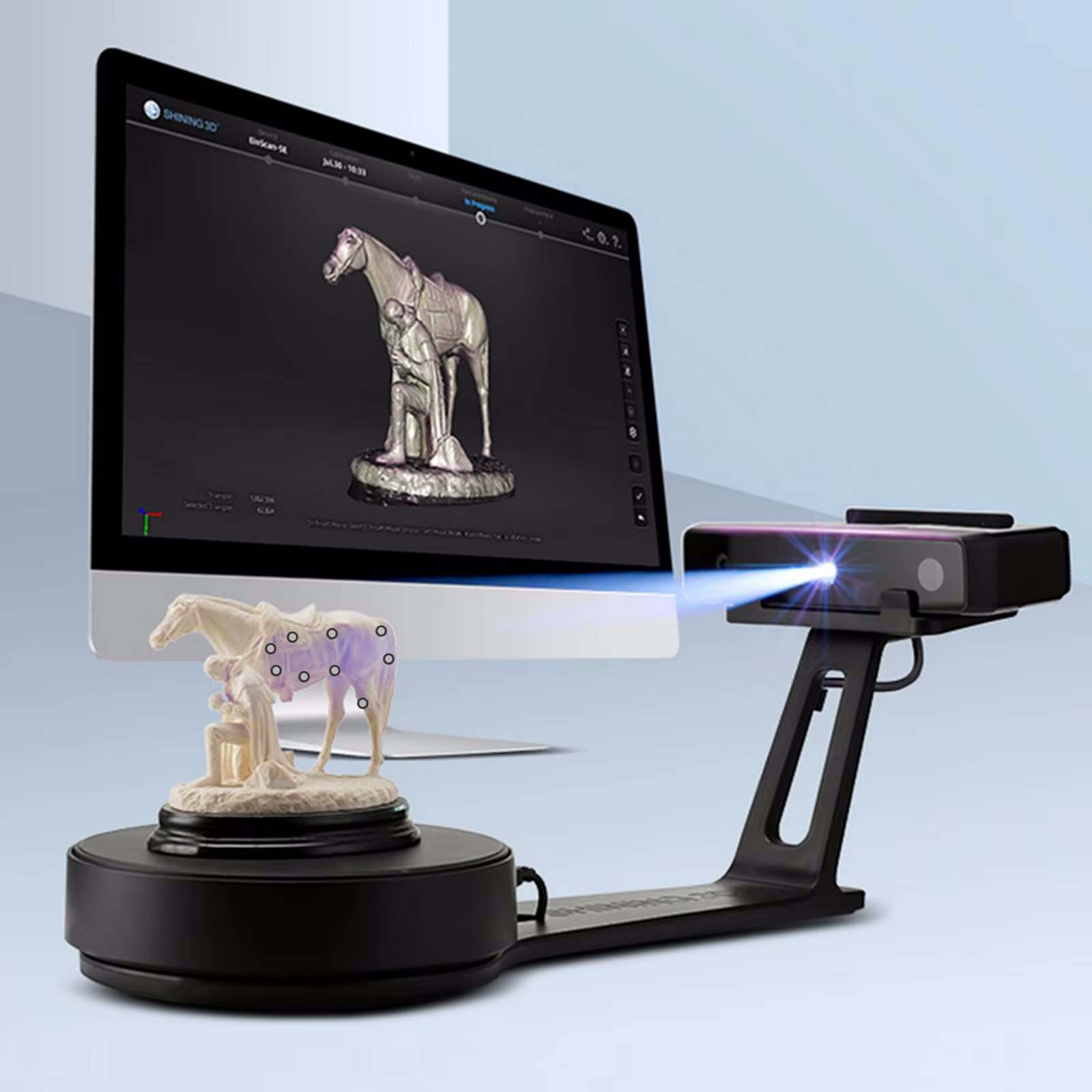 Autocollants de positionnement pour scanner 3D 3x6 mm – Jeu de points de repère (5 feuilles) – Image 3