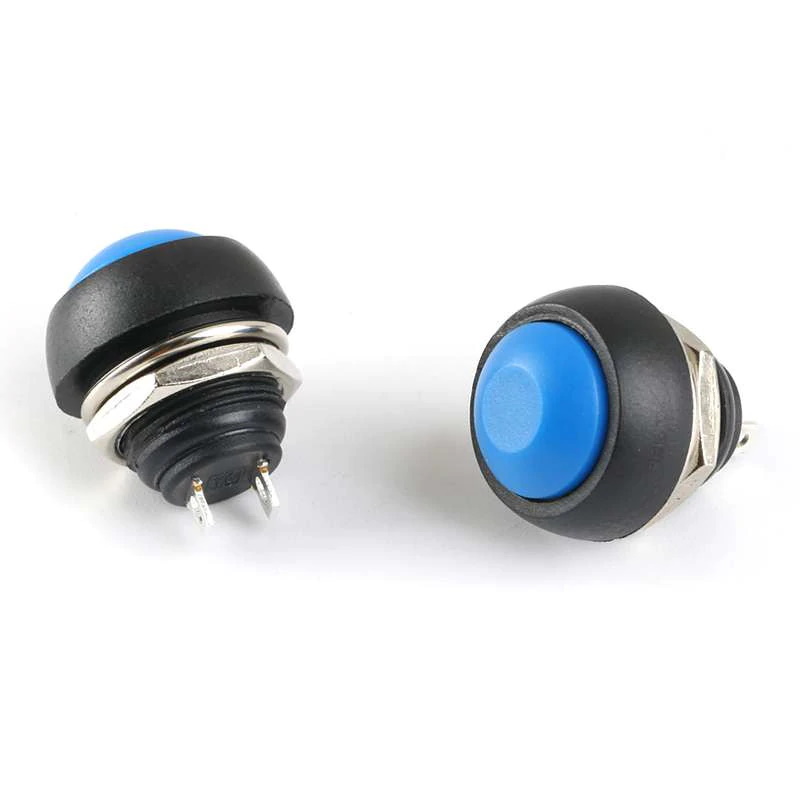 Bouton poussoir interrupteur bleu 12mm 250V 1A