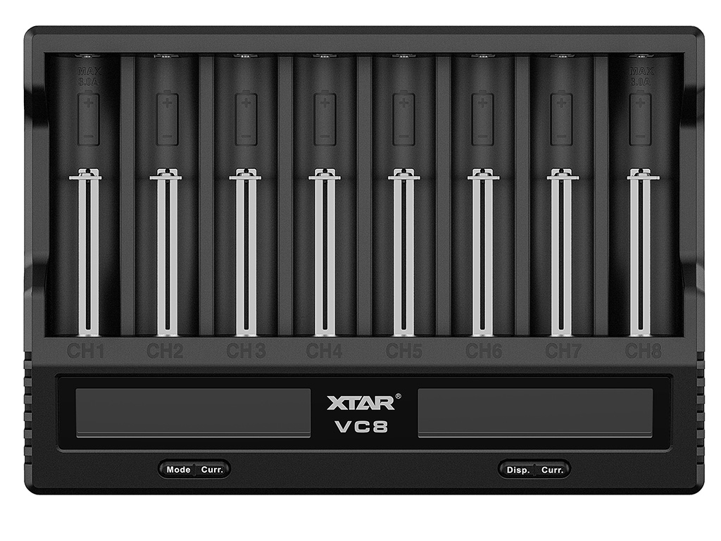 Xtar VC8 - Chargeur pour accumulateurs Li-Ion 3,6V - 3,7V et NiMH 1,2V