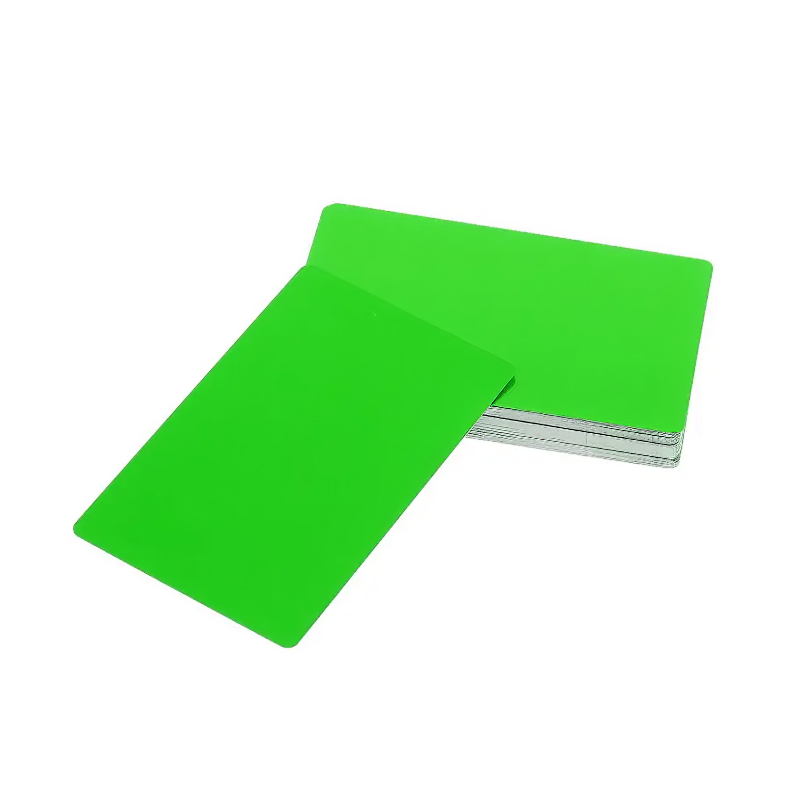 50x cartes de visite métalliques brutes vertes – Image 2