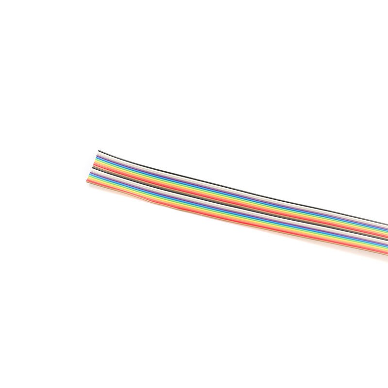 Câble ruban plat 20 broches 1,27 mm (multicouleur) - 1 mètre