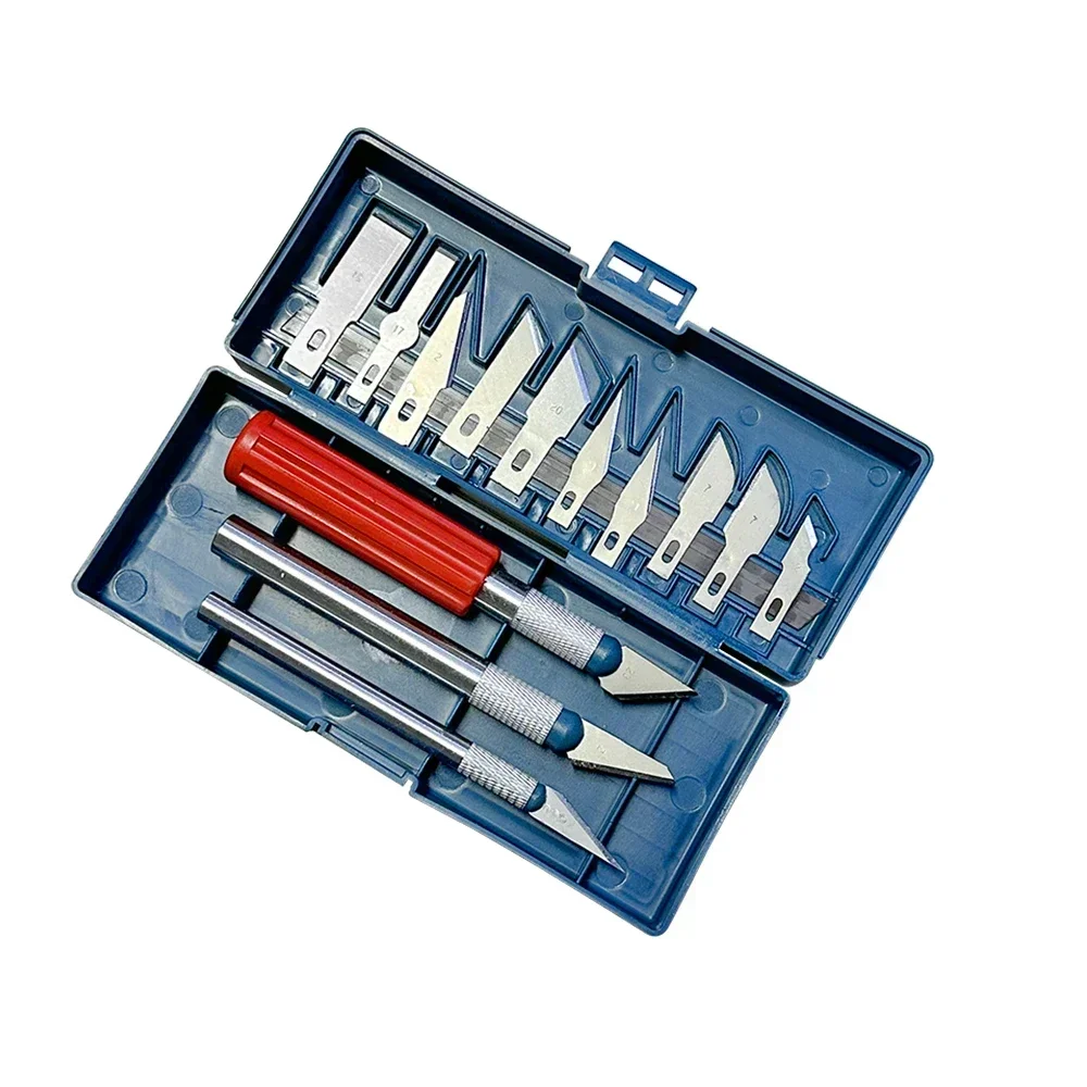 Kit de couteau de précision 13-en-1 avec 3 poignées et 13 lames dans un étui
