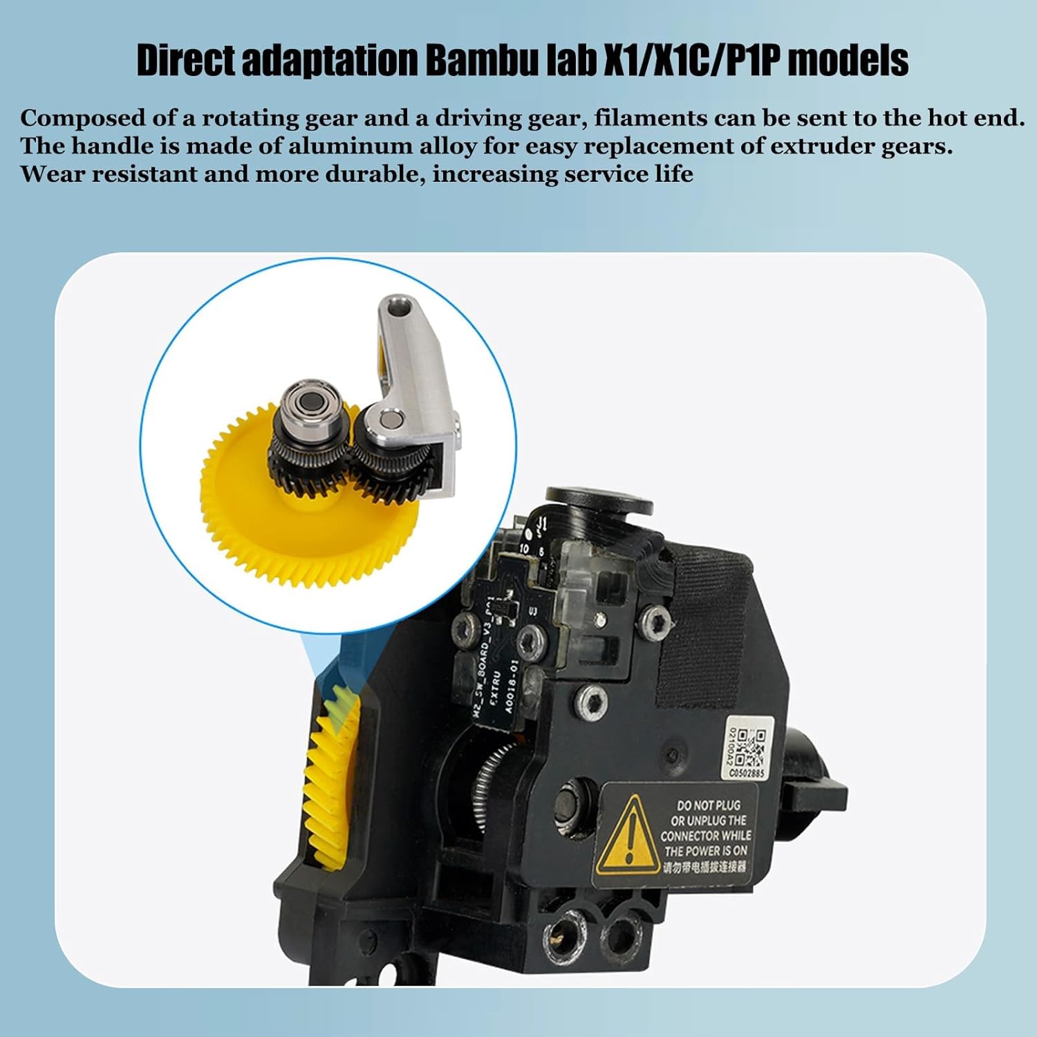 Kit de transmission d'extrudeuse pour Bambu Lab X1C P1S P1P – Image 3