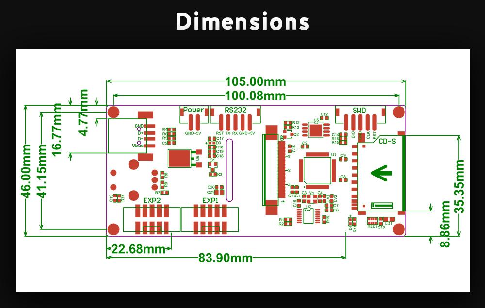 Bigtreetech TFT24 V1.1 Écran LCD tactile à double mode – Image 2