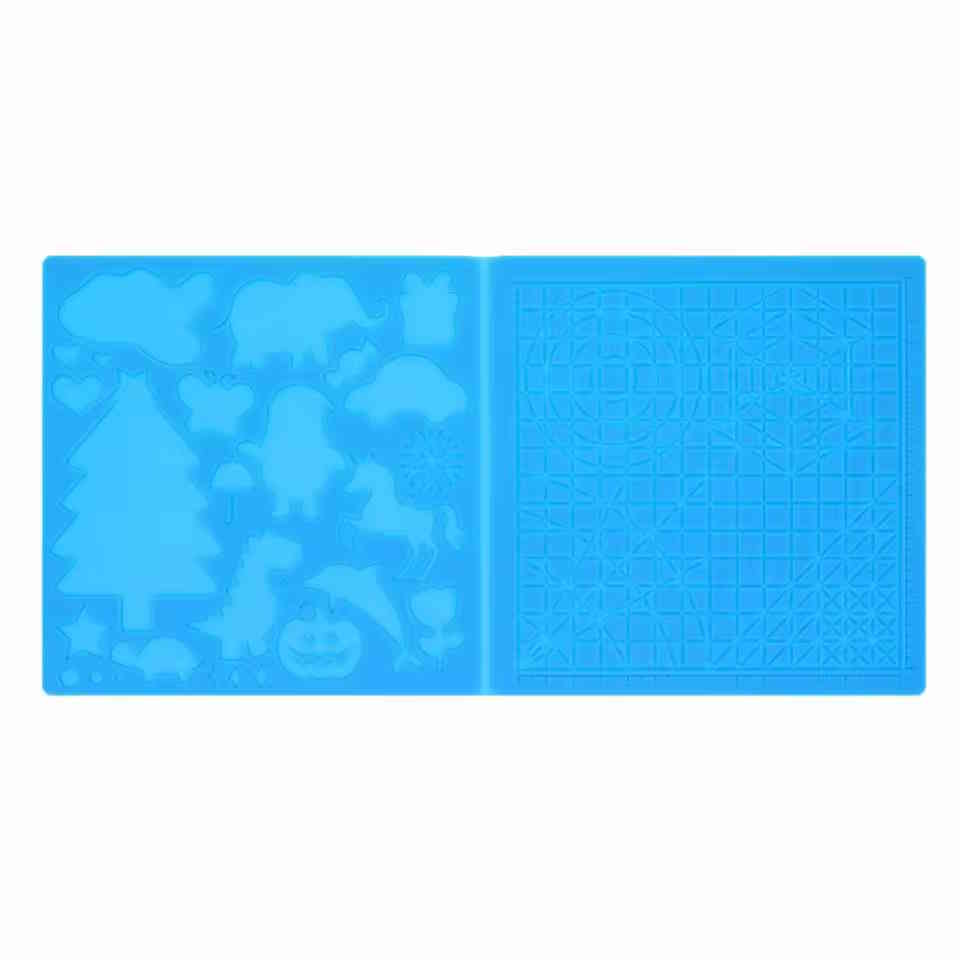 Stylo 3D sous-couche en silicone avec modèles pour enfants et débutants 41x20 cm Bleu