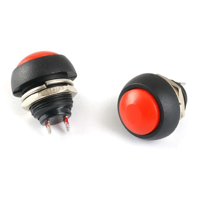 Bouton poussoir rouge 12 mm 250V 1A