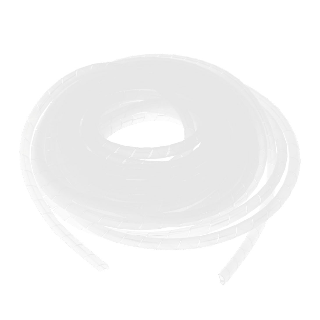 Gaine spiralée pour câbles 12m 8mm (transparent-blanc)