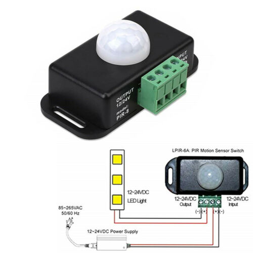 Relais détecteur de mouvement infrarouge DC12/24V – Image 6