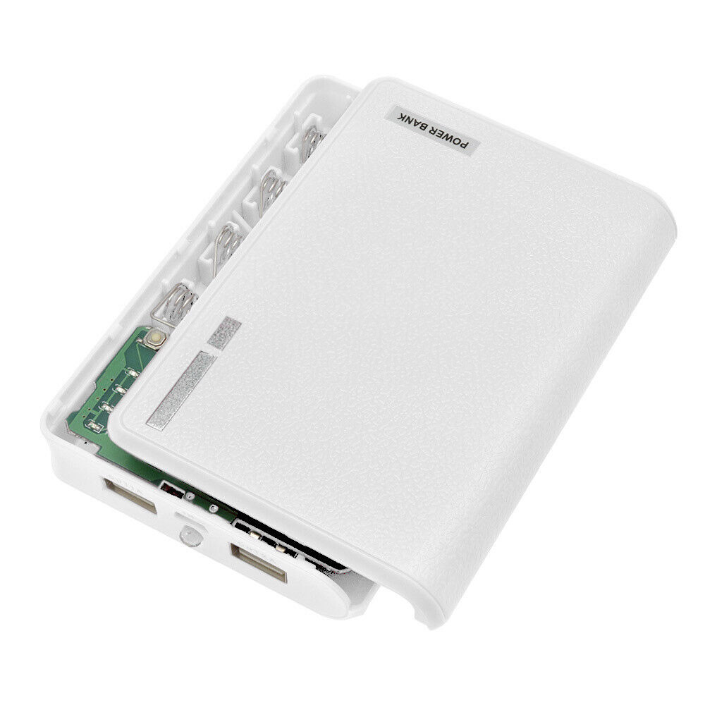 Boîtier de power bank 12 000 mAh blanc pour 4x batteries lithium 18650 – Image 4