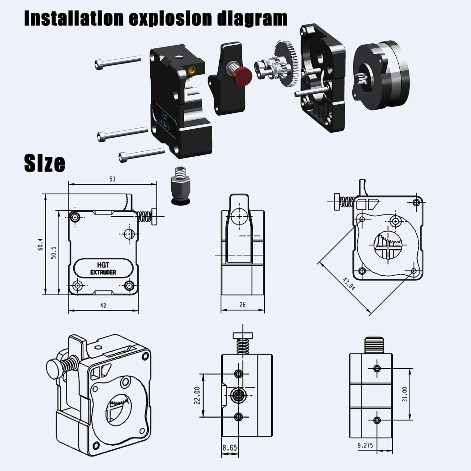 Extrudeur HGT 1,75 mm – Image 3