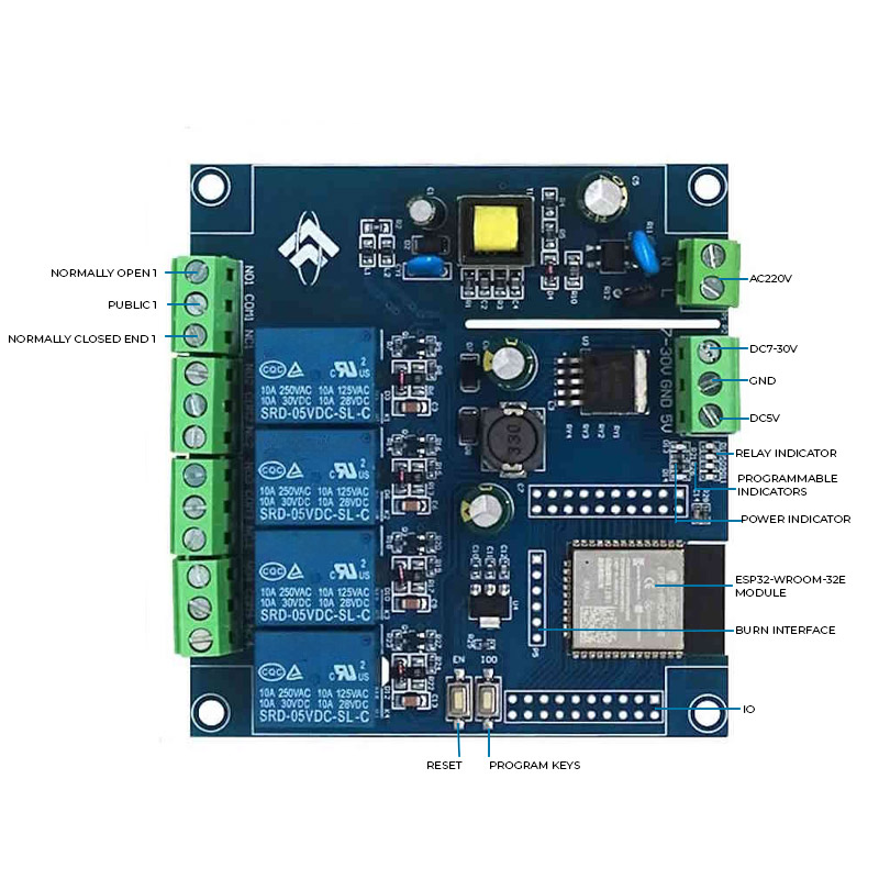 Module relais 4 canaux ESP32 WiFi Bluetooth – Image 8