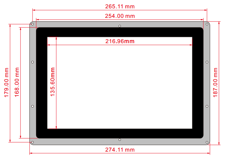 Écran LCD tactile HDMI 10,1" avec boîtier pour Raspberry Pi – Image 14