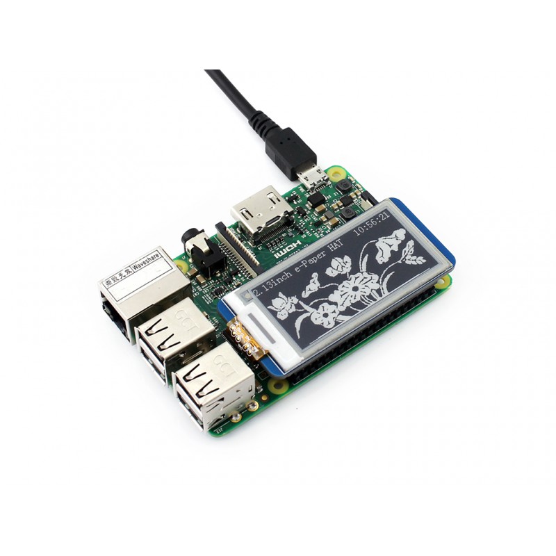 Waveshare 2.13" 250x122 écran e-Paper HAT pour Raspberry Pi – Image 7