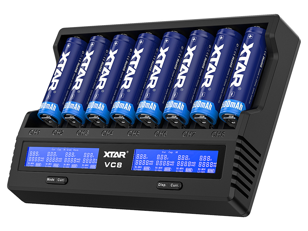 Xtar VC8 - Chargeur pour accumulateurs Li-Ion 3,6V - 3,7V et NiMH 1,2V – Image 3