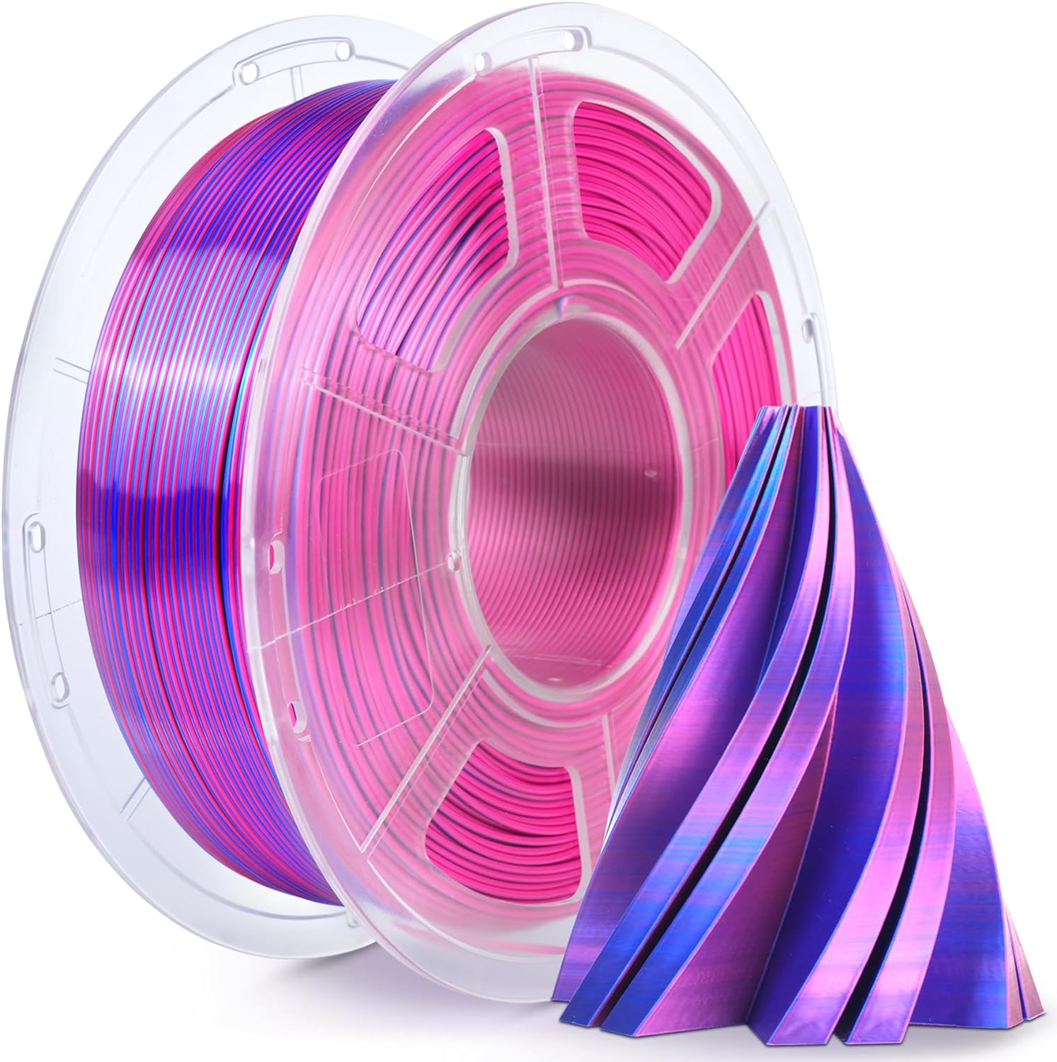 Filament Sunlu Silk PLA+ Dual Color Rouge Bleu 1,75 mm 1 kg