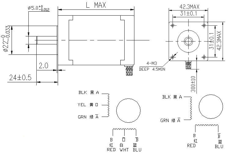Wantai Moteur pas à pas Nema 17 40mm 1.7A 42BYGHW609X1 – Image 2