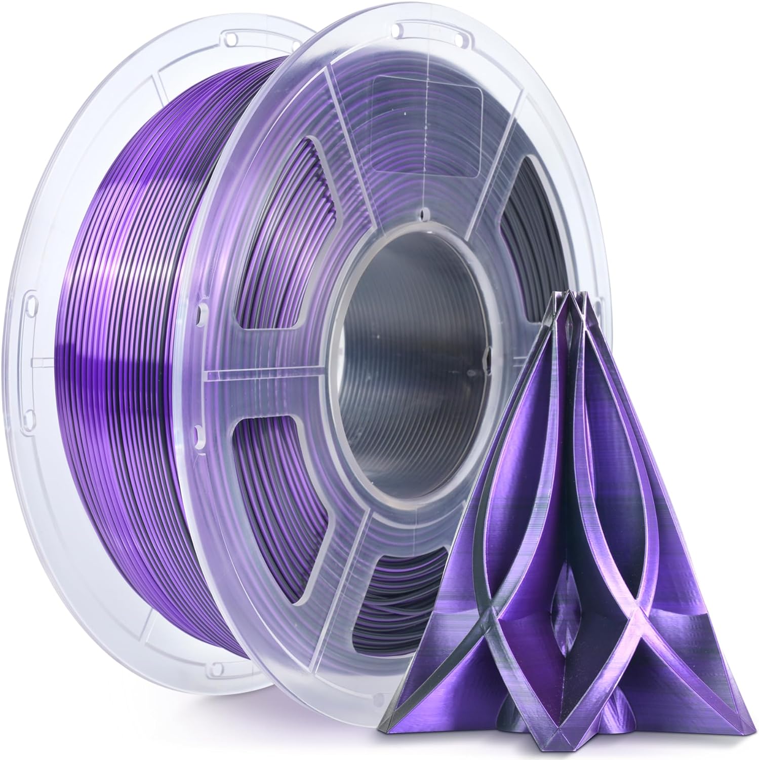Filament Sunlu Silk PLA+ Dual Color Noir Violet 1,75 mm 1 kg