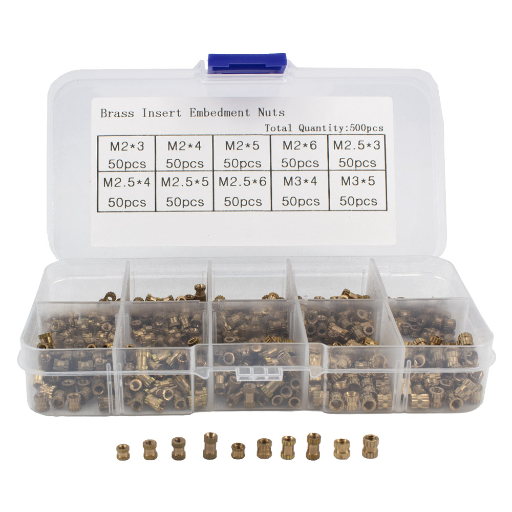 Kit d'écrous à sertir inserts filetés 500 pièces M2-M3 – Image 4