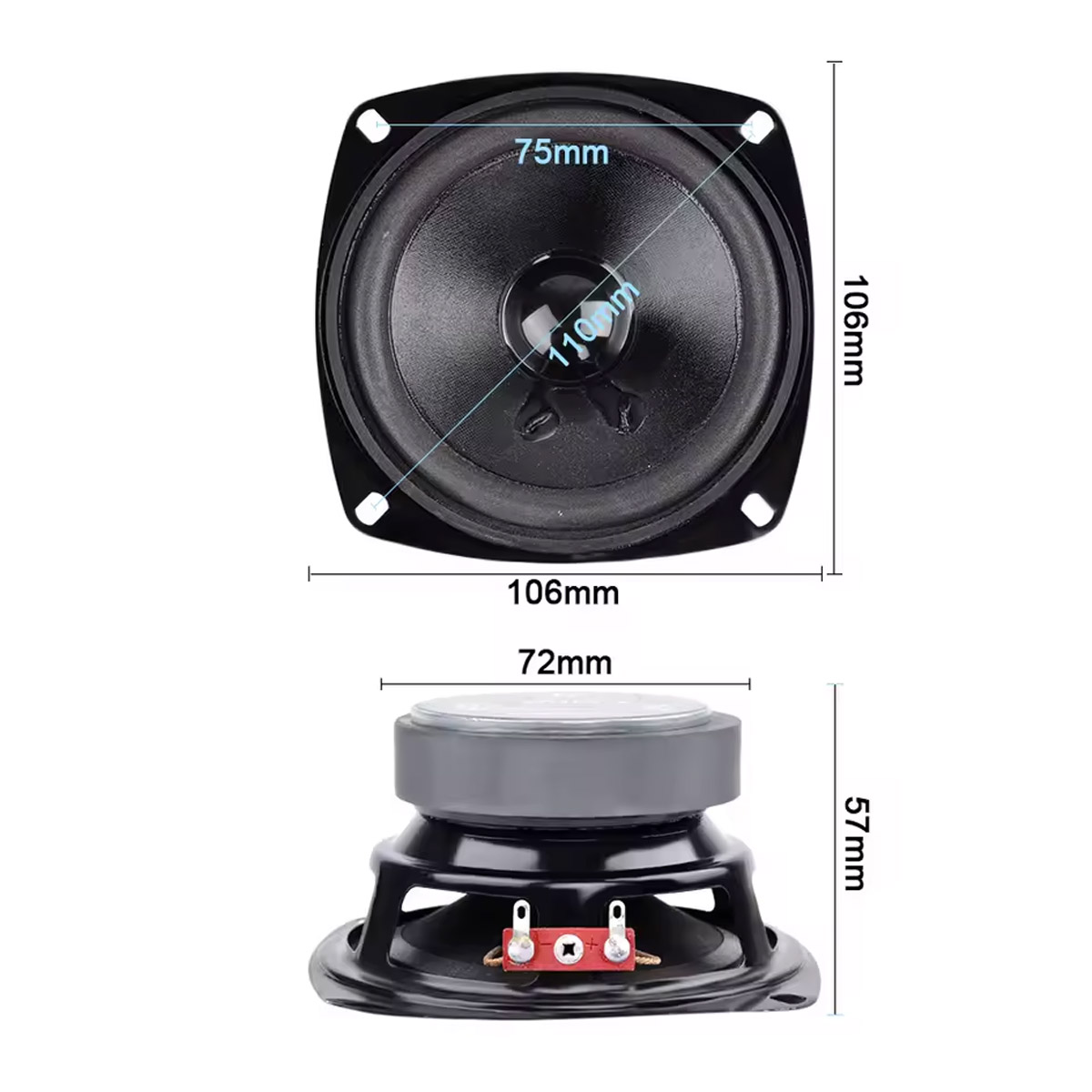 AIYIMA Haut-parleur HiFi 4 pouces 8 Ohm 50W Full Range – Image 4