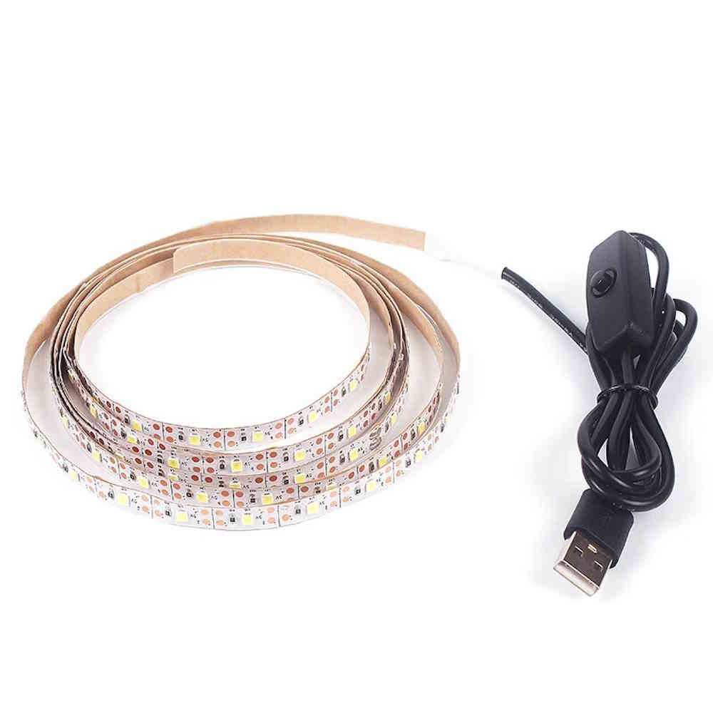 Bande LED 2 m blanc chaud avec interrupteur 5V USB – Image 2