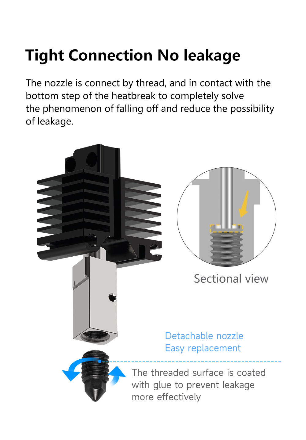 Buse en acier trempé 0,2 mm pour Bambu Lab X1 Upgrade Hotend – Image 5