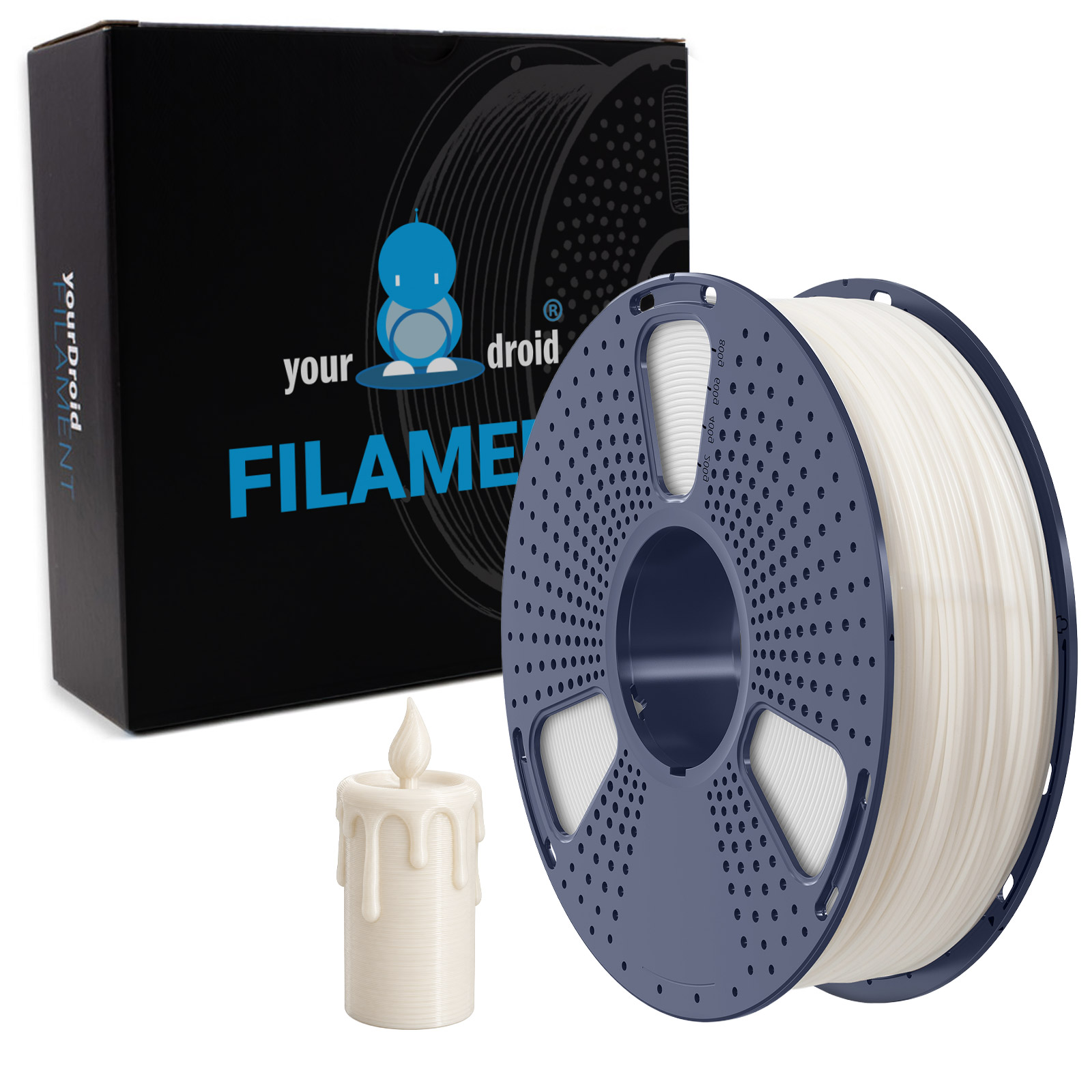 yourDroid Filament TPU 90A Blanc 1,75 mm 1 kg