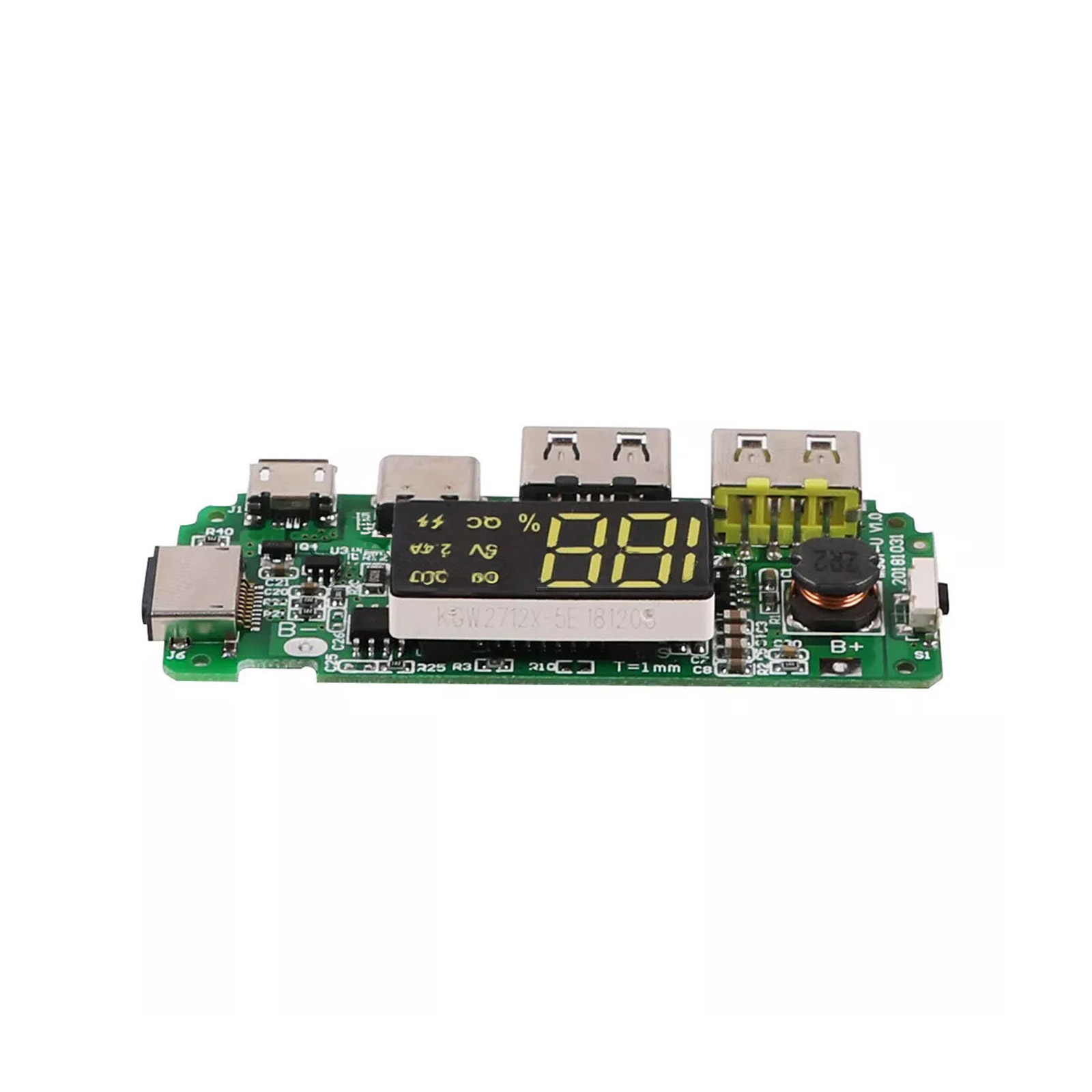 Module chargeur de batterie Lithium 18650 Dual USB avec convertisseur Step-Up Buck 5V – Image 3