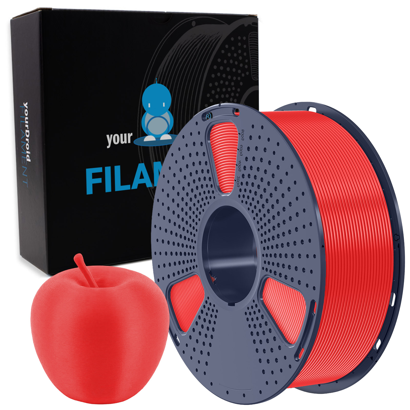 Filament PLA yourDroid Rouge 1.75 mm 1 kg