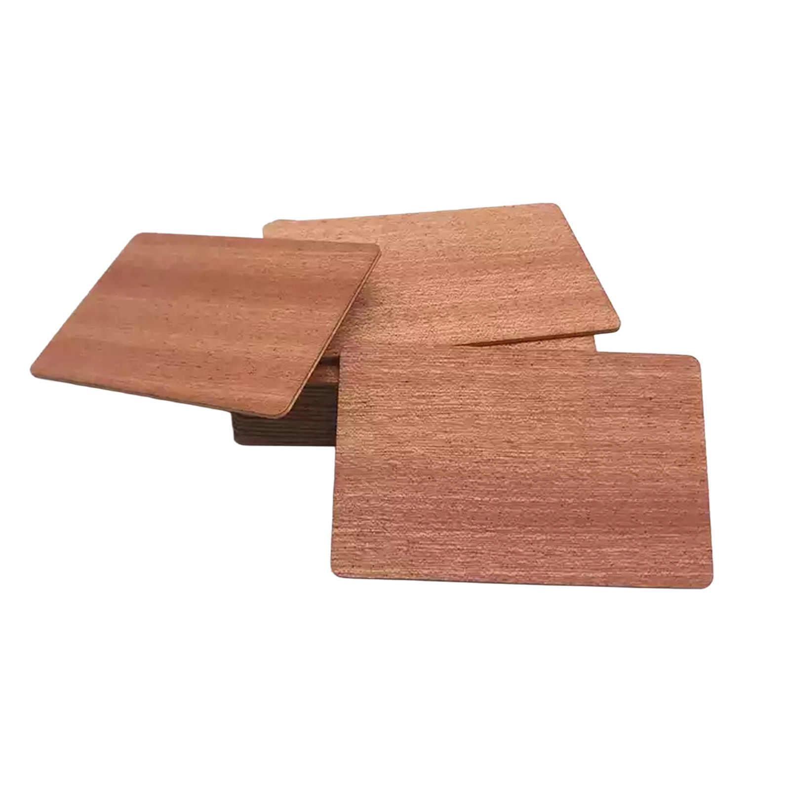 10x cartes RFID NFC213 en bambou 13,56 MHz (aspect bois de cerisier) – Image 2