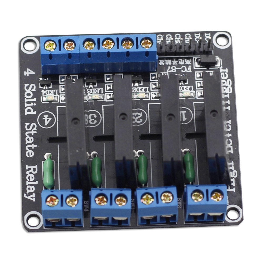 Module relais à semi-conducteurs 4 canaux 5V/230VAC déclenchement niveau haut