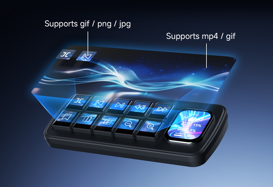 Waveshare MK10 Stream Deck contrôleur LCD à macros Noir – Image 11