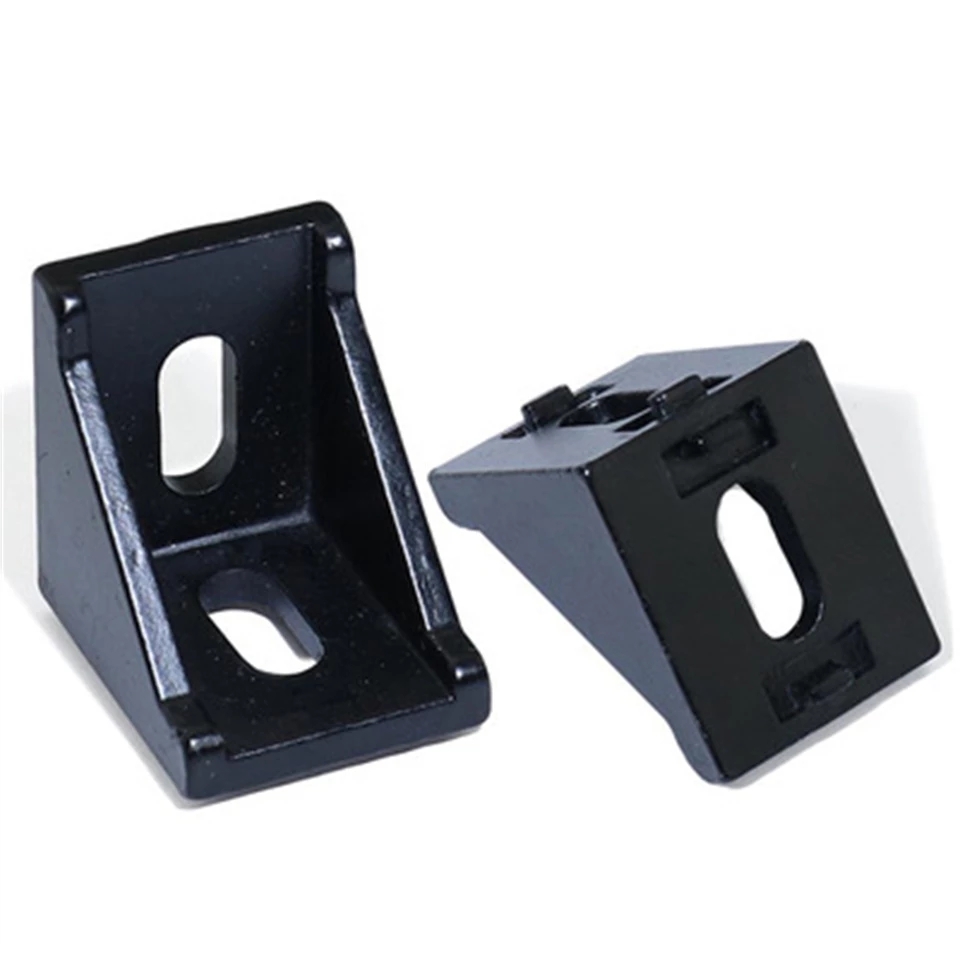 Équerre 90° pour profilés aluminium V-Slot 2020 (noir)