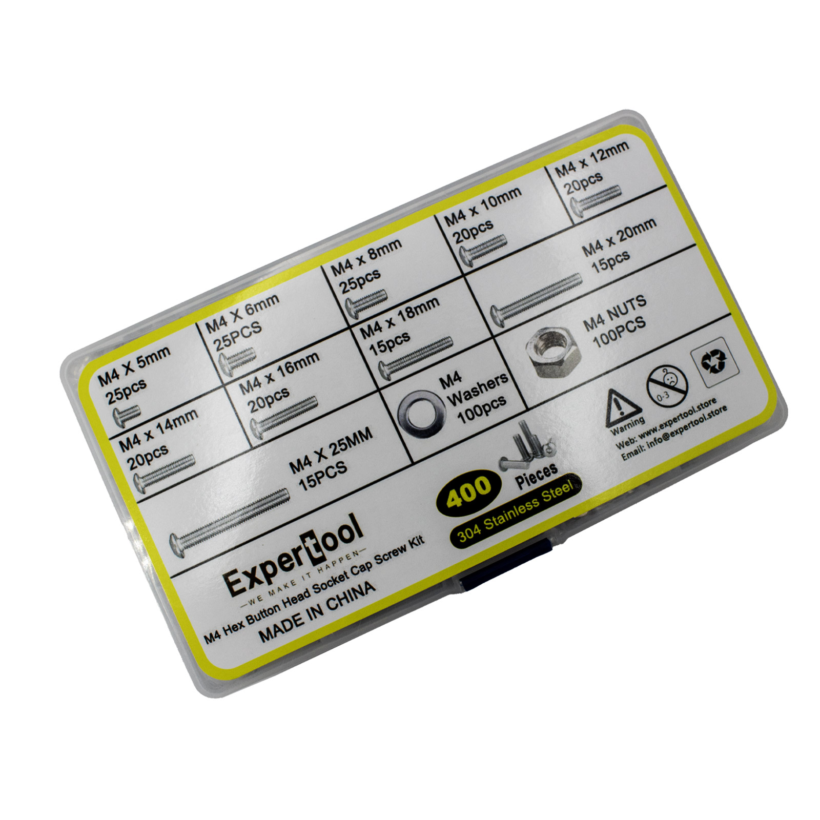 Assortiment de vis à tête lentille hexagonale 400 pièces – Image 3