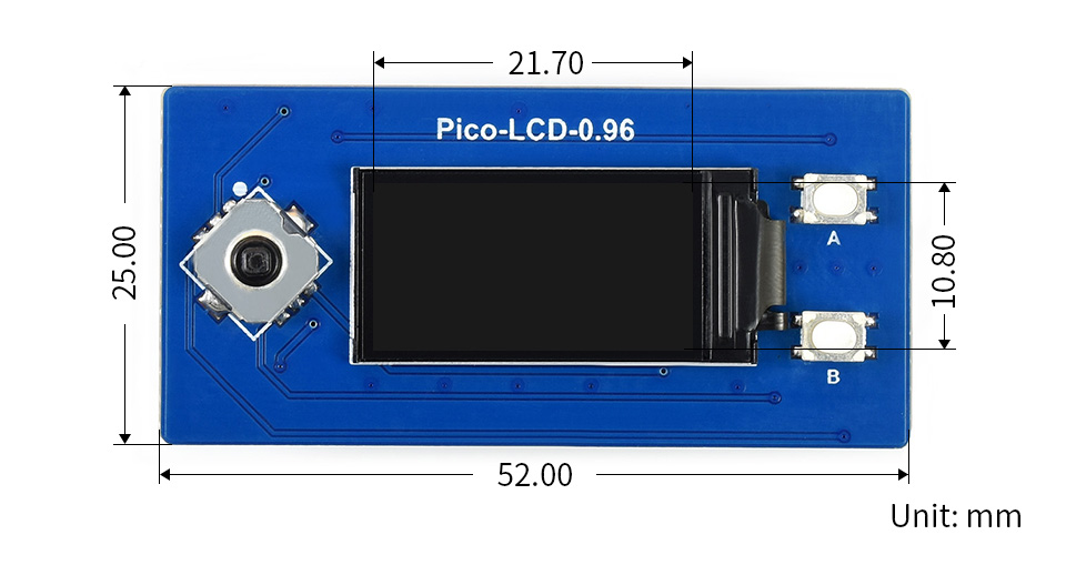 Module d'affichage LCD 0.96" Waveshare pour Raspberry Pi Pico – Image 9