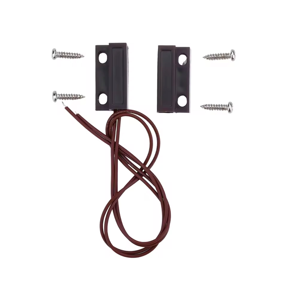 MC-38 Interrupteur magnétique NC – Contact de porte et fenêtre pour systèmes d'alarme (noir)