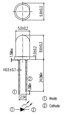 50x DEL infrarouge 5 mm 940 nm – Image 3