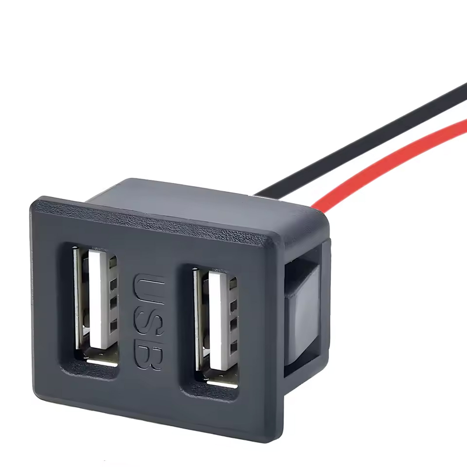 Prise encastrable DUAL USB pour alimentation (plate)