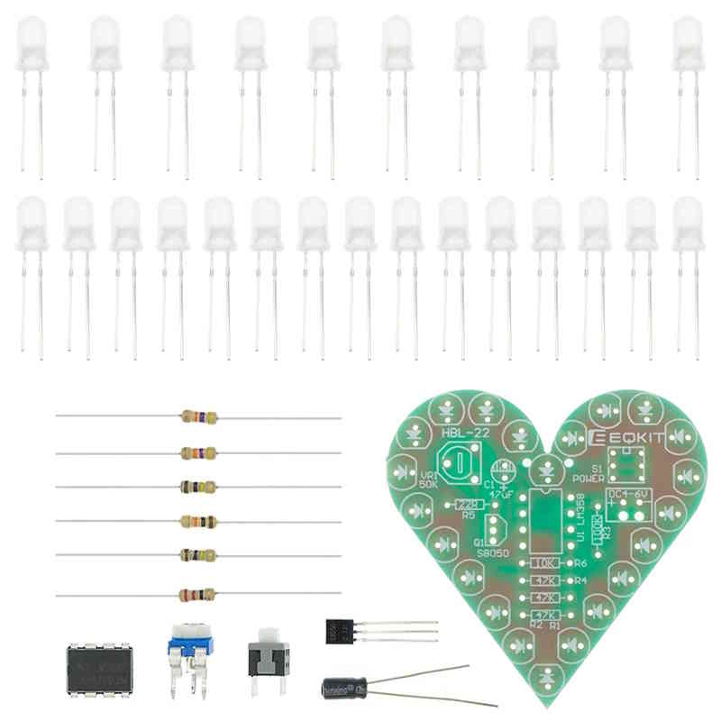 Kit Cœur LED pulsant (blanc) – Image 3
