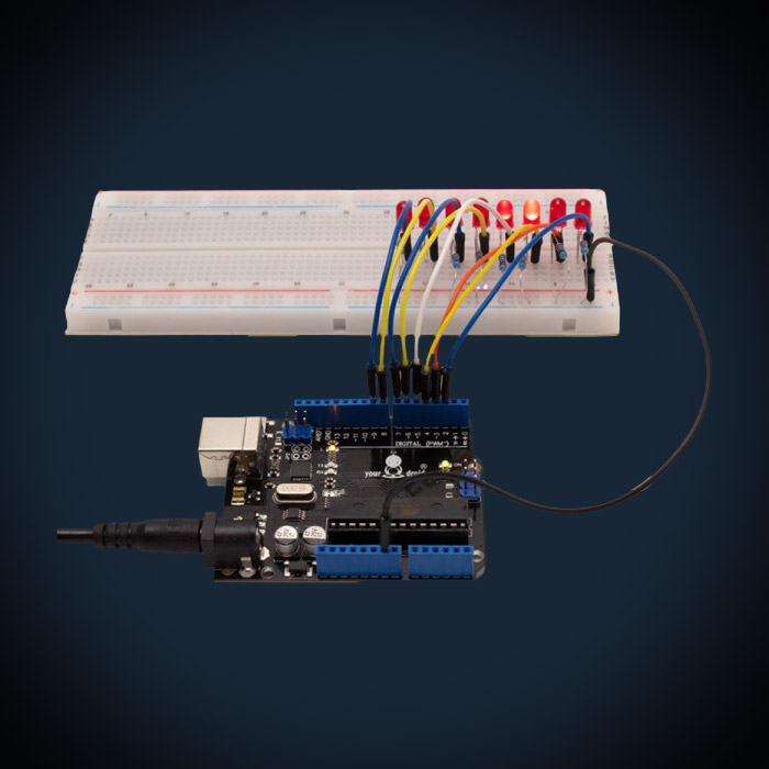 Kit Arduino Chenillard avec 8 LED