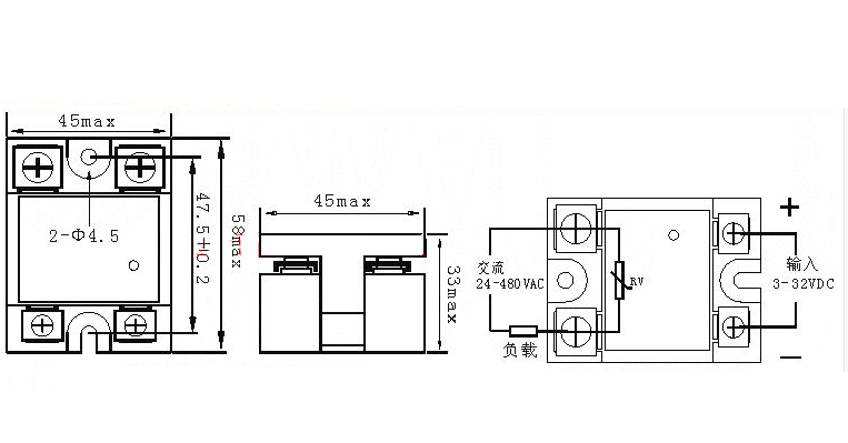 Relais statique DELIXI CDG1-1DA / 480VAC 40A SSR – Image 3