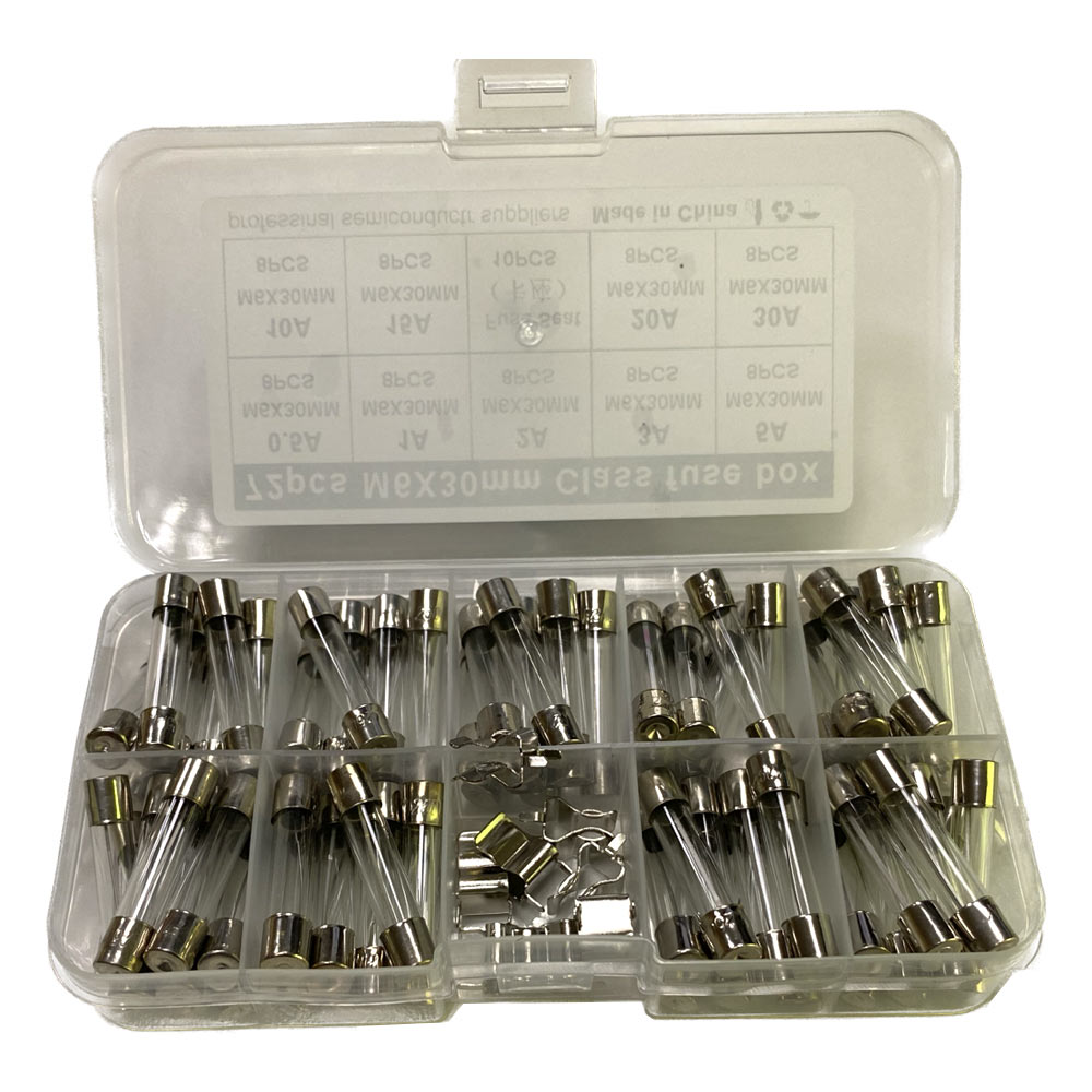 Kit de fusibles en verre 72 pièces 6*30mm