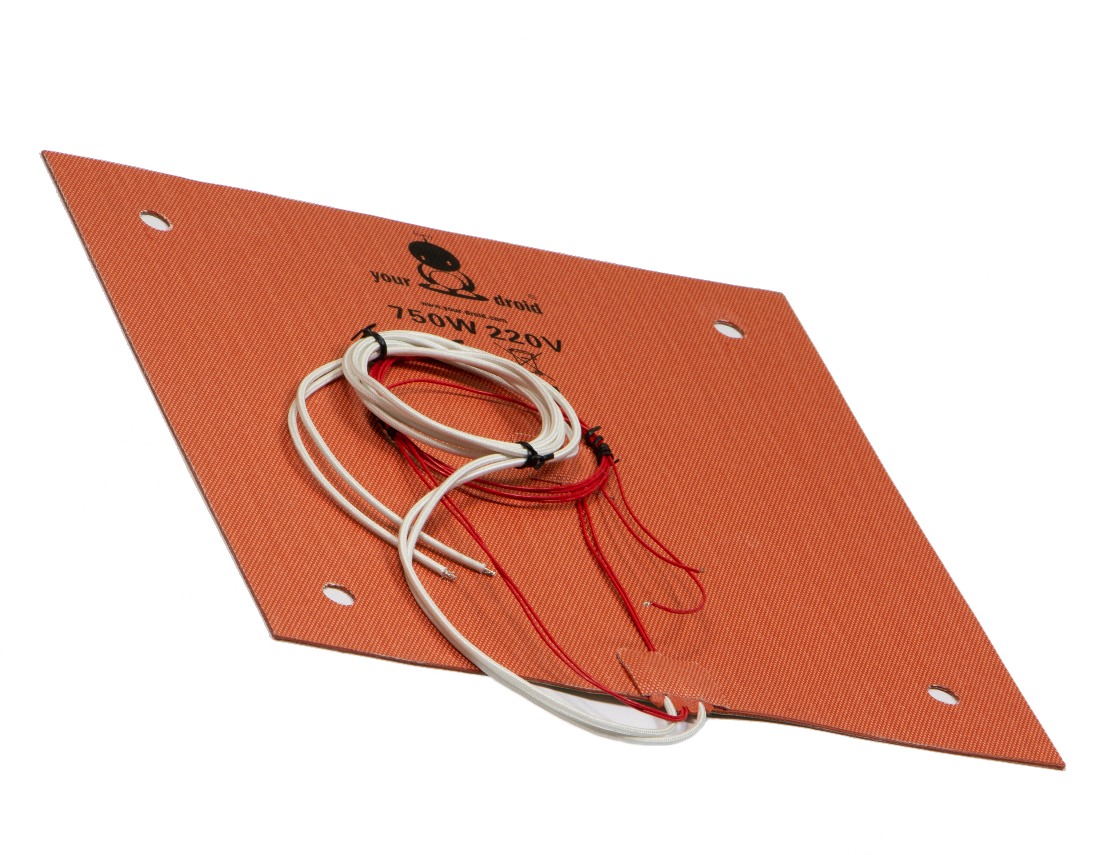 yourDroid Professional Tapis chauffant / Plateau chauffant 220V 750W 310x310mm pour CR-10 – Image 2