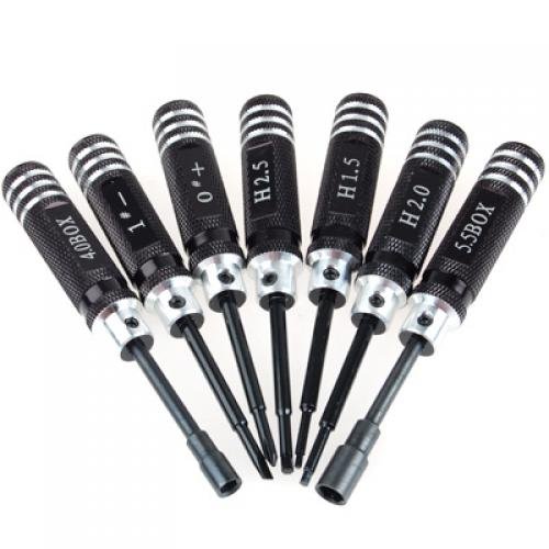 Kit de tournevis hexagonaux 7 pièces pour modélisme RC, imprimantes 3D,...