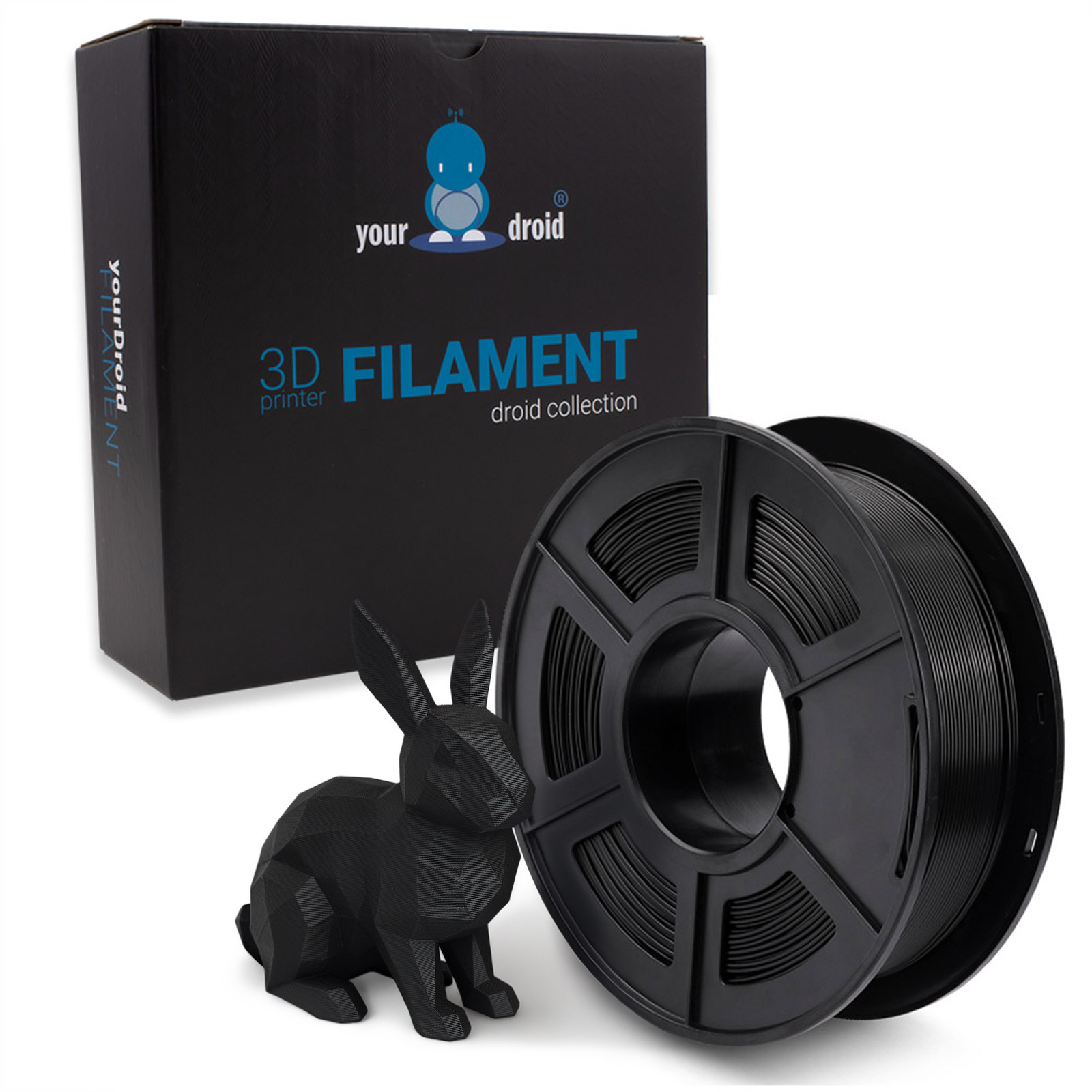 yourDroid Filament TPU 95A Noir 1,75 mm 1 kg