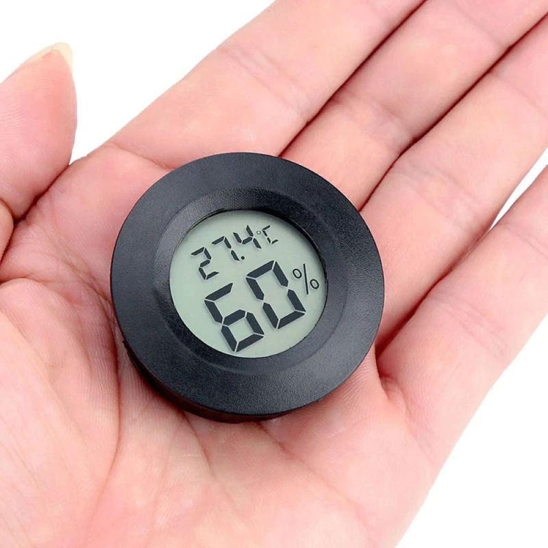 mini thermomètre hygromètre LCD (noir) – Image 2