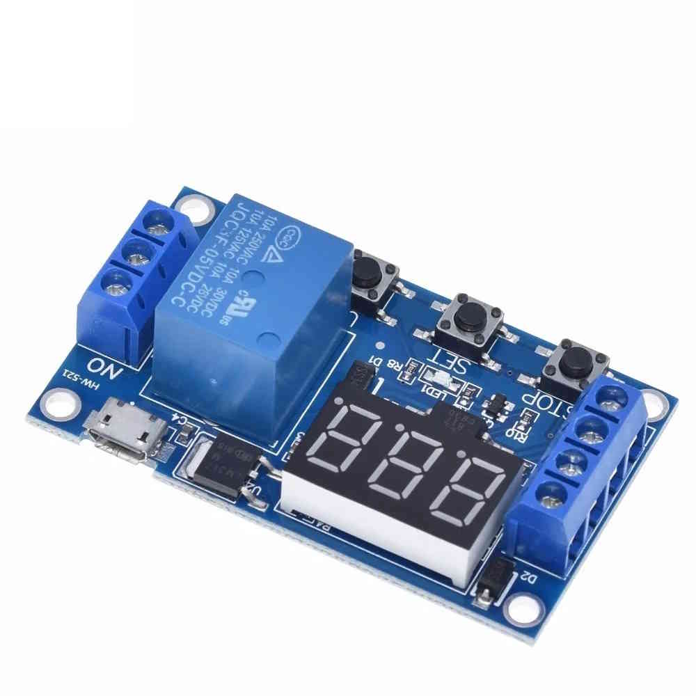 Relais temporisateur à retard programmable avec 4 boutons