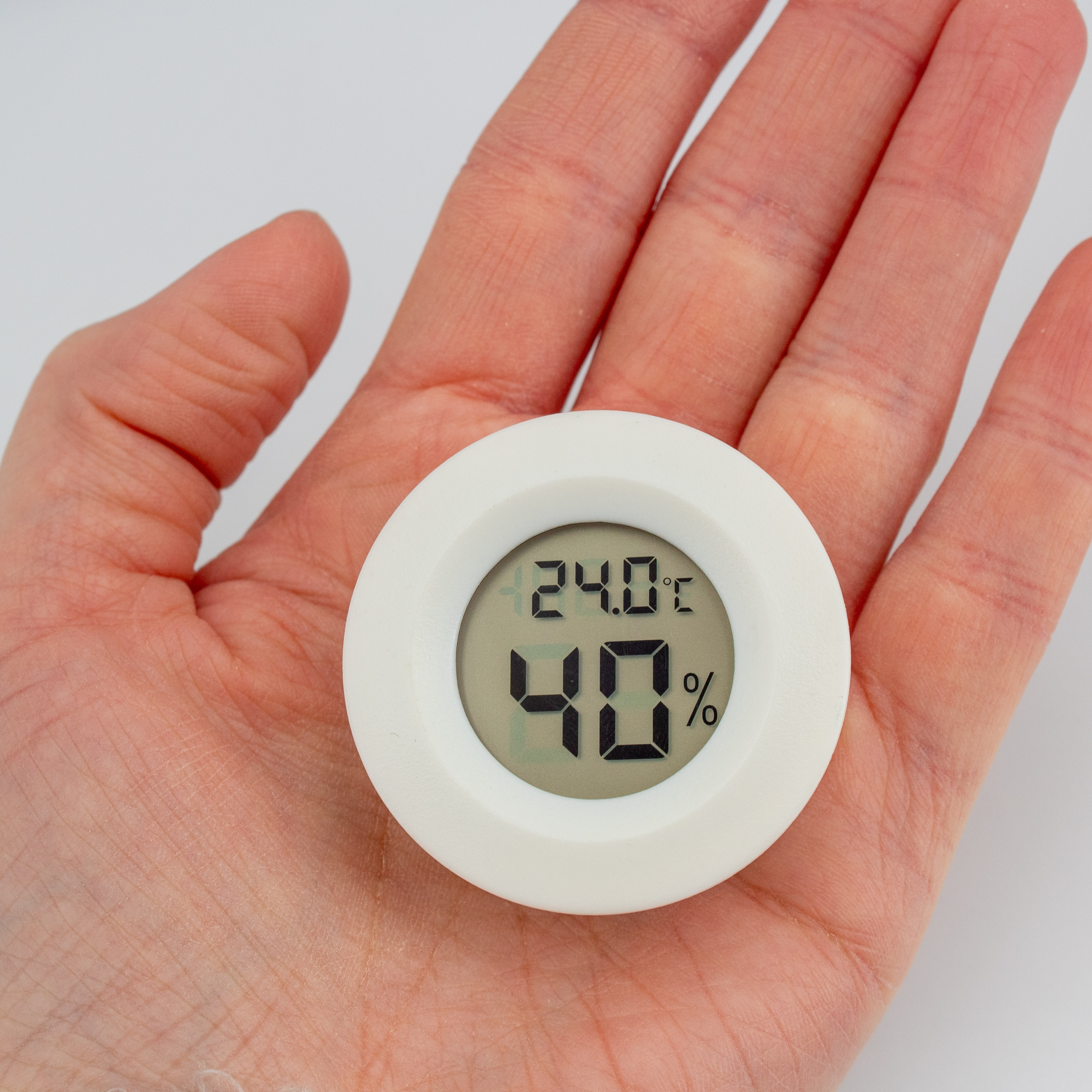 Thermomètre hygromètre LCD mini (blanc) – Image 4